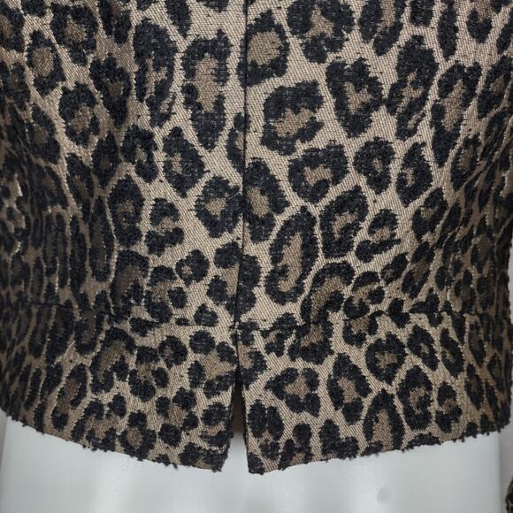 SMYTHE Anytime Leopard Jacquard Blazer Size 2 Animal Print - Picture 13 of 16